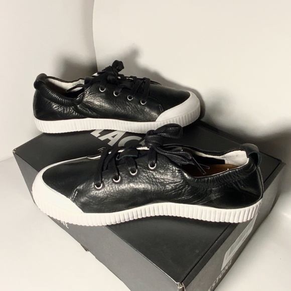 BLACKSTONE RL78 Leather Black White Low Sneakers - Picture 13 of 15